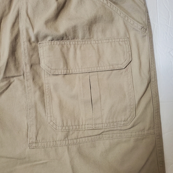 Croft & Barrow Cargo Shorts Men's Big & Tall Side Elastic Casual Beige Size 52 - Picture 2 of 6